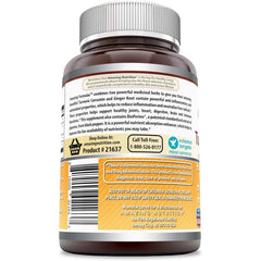 "Amazing Formulas Turmeric & Ginger with BioPerine – 180 Veggie Capsules bottle front view"