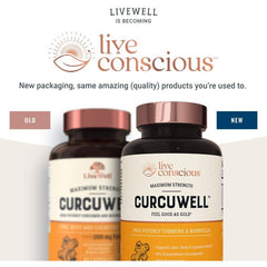 Live Conscious CurcuWell Turmeric Boswellia Joint Support 60 Caps