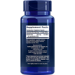 Life Extension Vitamin B6 250mg 100 Vegetarian Caps Gluten Free