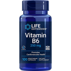 Life Extension Vitamin B6 250mg 100 Vegetarian Caps Gluten Free