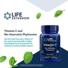 Life Extension Vitamin C Bio Quercetin Phytosome Gluten Free Vegitabs