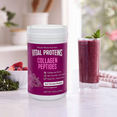 Vital Proteins collagen container with Non-GMO, gluten-free, and dairy-free icons