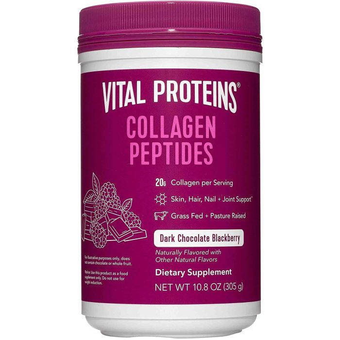Serving suggestion image with Vital Proteins Collagen Peptides mixed into a healthy drink