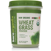 Wheat Grass Powder 8 Oz BareOrganics Vitamin C A K Vegan Gluten Free
