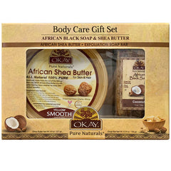 OKAY Pure Naturals 2PC African Black Body Care Gift Set Butter & Soap - supplementcorner
