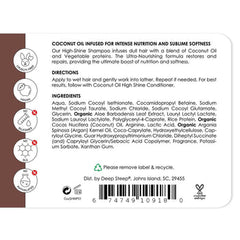 Deep Steep Coconut Oil High Shine Instant Repair Shampoo 17 Oz - supplementcorner