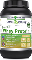 Amazing Formulas Grass Fed Whey Protein 2 Lbs Vanilla Flavor - supplemynts.com
