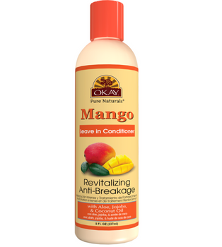 OKAY Pure Naturals Mango Leave-In Hair Conditioner – Moisturizing 8 oz / 237 ml