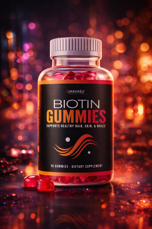 Havasu Biotin 90 Gummies Hair Skin Nail Strength Support Supplement