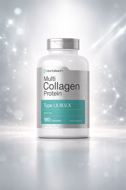 Horbaach Multi Collagen Protein 2000mg Gluten Free 180 Capsules