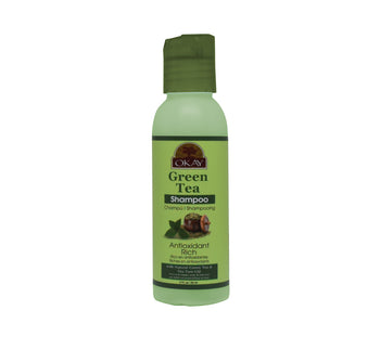 OKAY Green Tea Shampoo – Nourishing Antioxidant Cleanser, Travel Size 2 oz / 59 ml