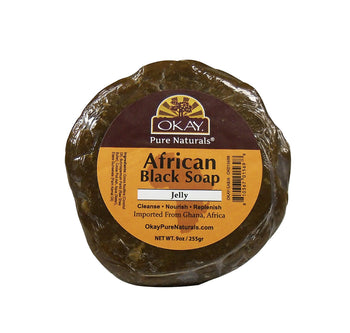 OKAY Pure Naturals African Black Soap Jelly – Clarifying Clean Formula, 9 oz