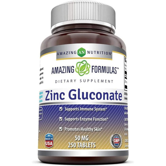 Amazing Formulas Zinc Gluconate 50mg – 250 Tablets