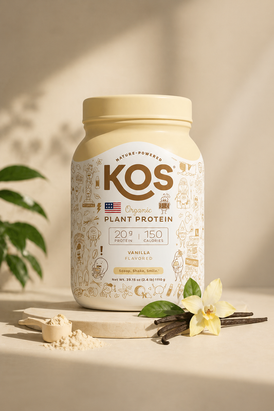 KOS Organic Plant Protein Powder Vanilla Flavored 39.15 oz Vegan Review