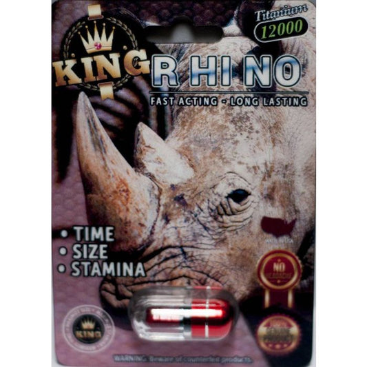 King Rhino Titanium 12000 Male Enhancement Black &amp; Red Pill