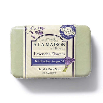 A La Maison Lavender Flower Bar Soap – Natural Moisturizing French Soap (8.8 oz)