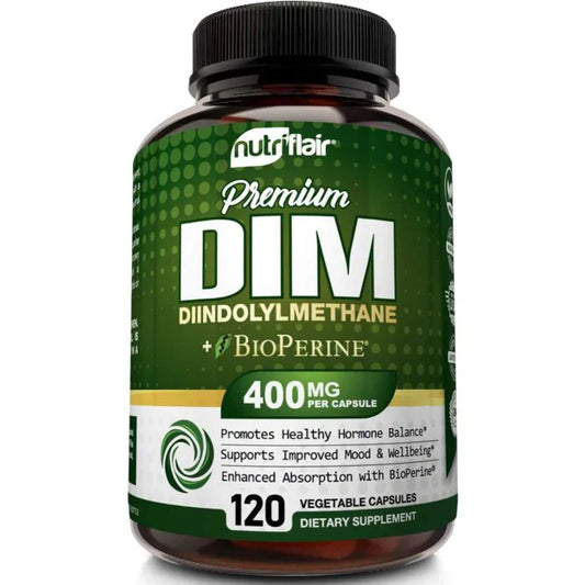 NutriFlair Premium DIM with BioPerine Mood Enhancer – 120 Veggie Capsules