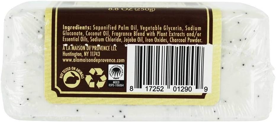 Plant-based charcoal hand soap bar free from parabens and alcohol