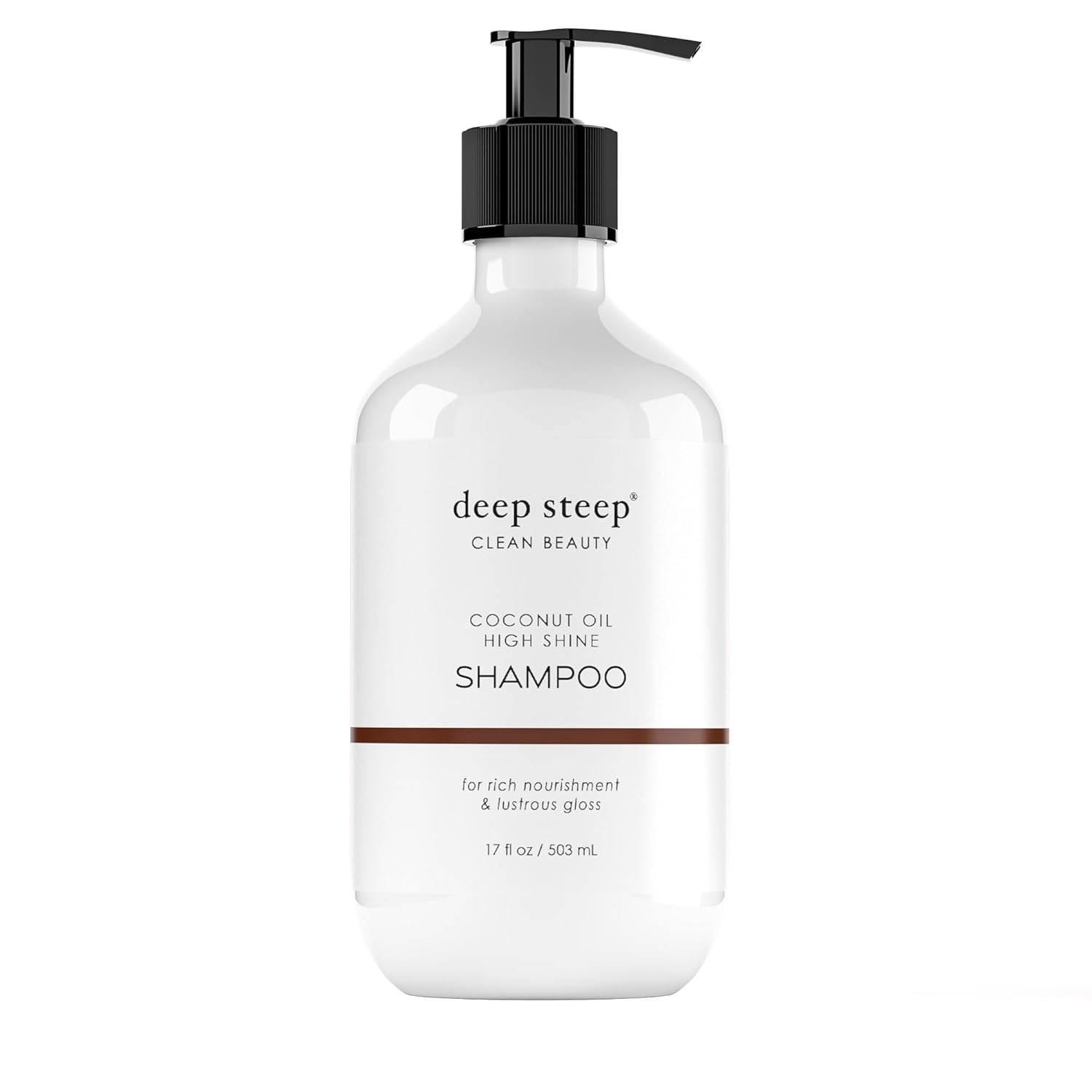 Deep Steep Coconut Oil High Shine Shampoo for smooth glossy and manageable hair