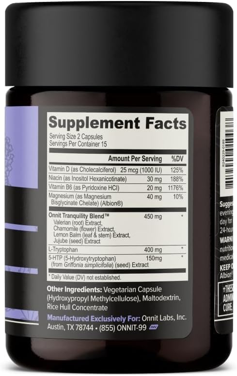 Onnit New Mood bottle on white background with 30 vegan capsules