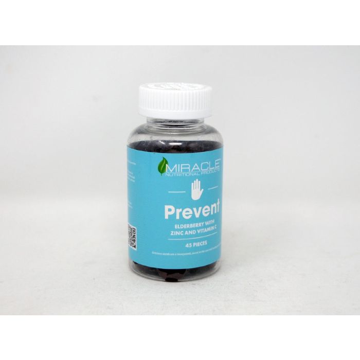 Miracle Prevent Elderberry Zinc Vitamin C 45 Gummies Bottle