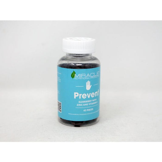 Miracle Prevent Elderberry Zinc Vitamin C 45 Gummies Bottle