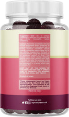 Nature’s Craft Collagen and Biotin Gummies back label with dosage and caution text