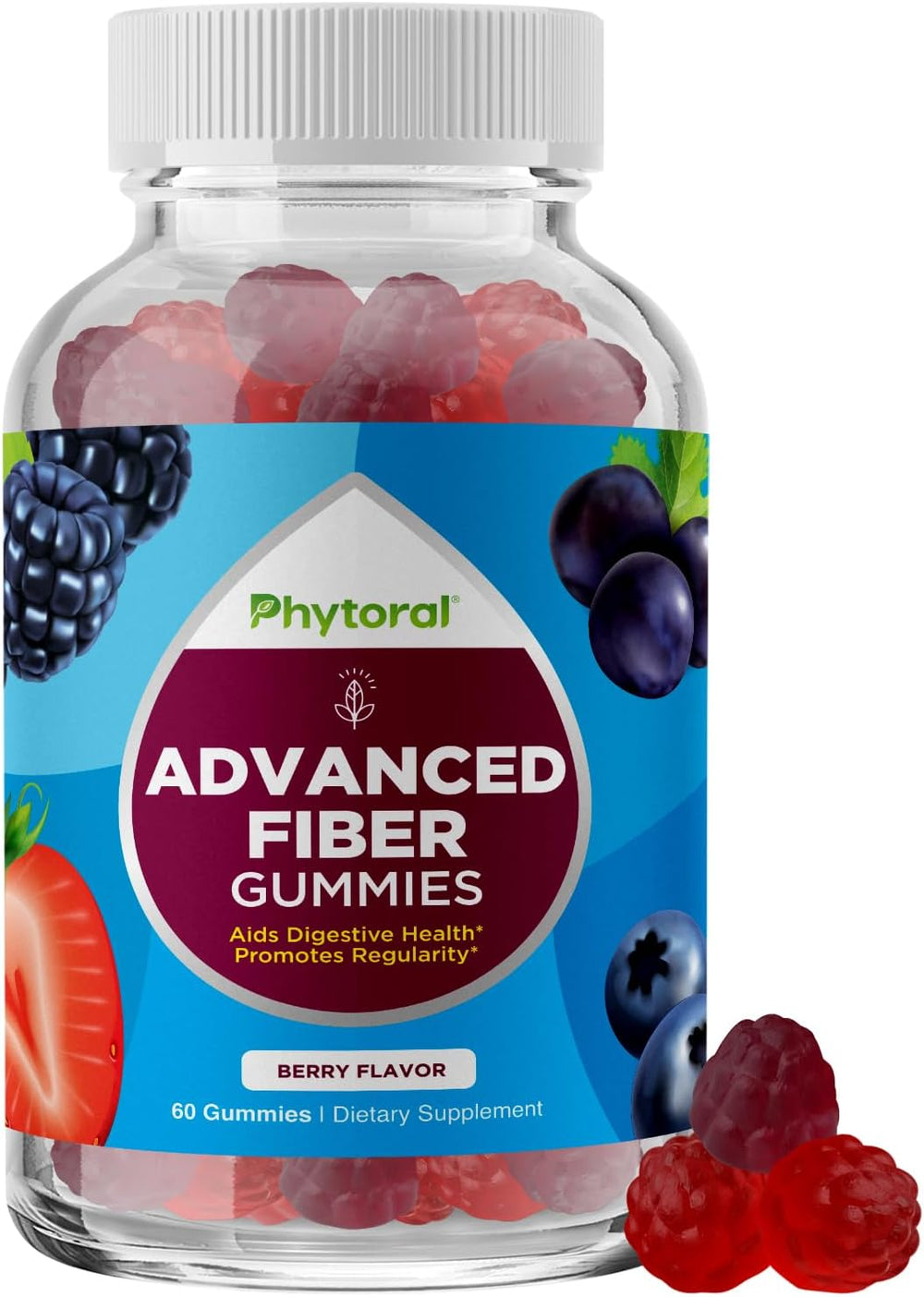 Advanced Fiber Gummies berry flavor supplement for soluble fiber support
