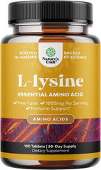 Nature's Craft L Lysine Essential Amino Acids Immune Support 100 Caps