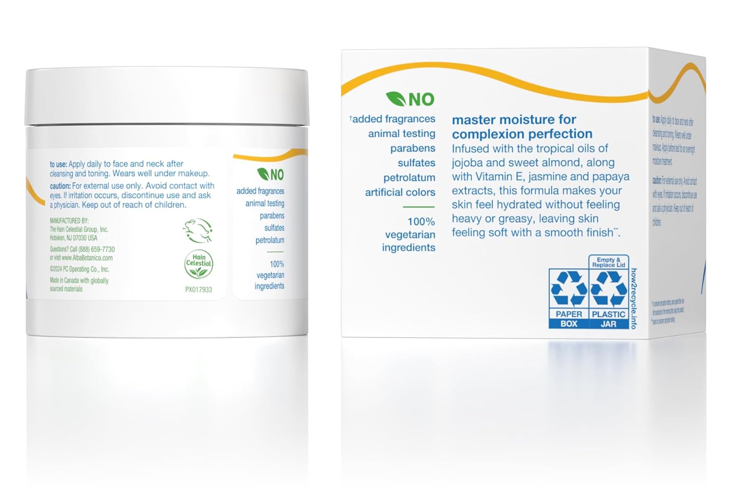 Alba Botanica moisturizing cream with Vitamin E and all night hydration