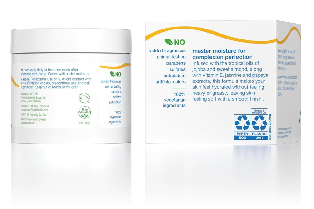 Alba Botanica moisturizing cream with Vitamin E and all night hydration