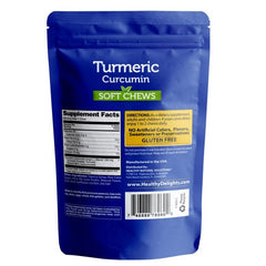 Fruit-flavored turmeric soft chews

