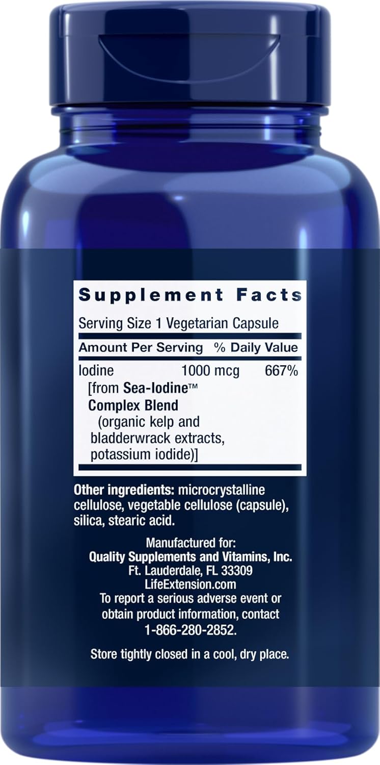 Life Extension Sea-Iodine vegetarian capsules for thyroid support
