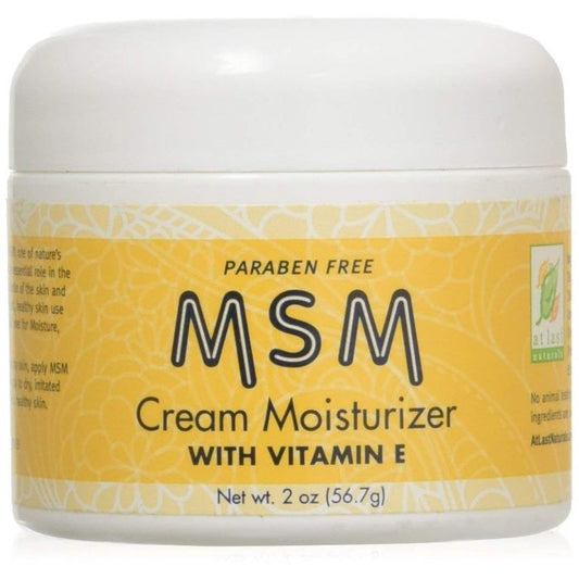 At Last Naturals MSM Cream Moisturizer Vitamin E 2 Oz