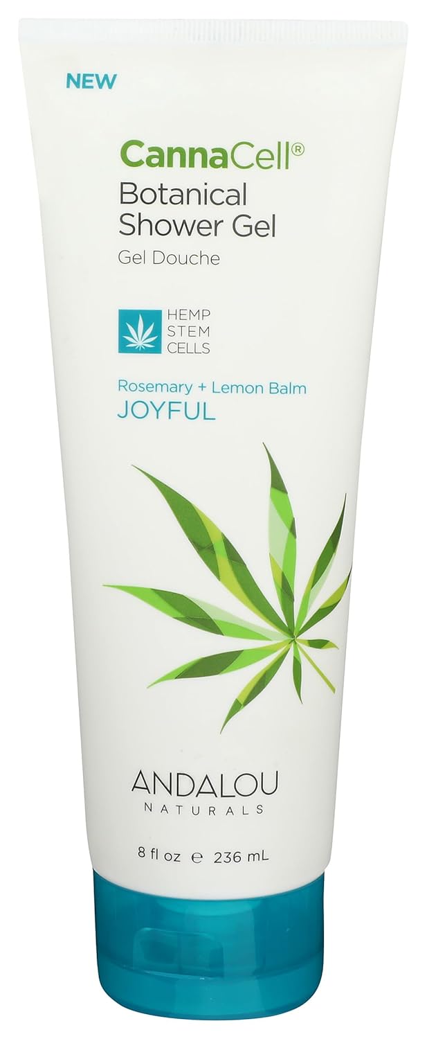 Andalou Naturals CannaCell Botanical Shower Gel ingredients label closeup