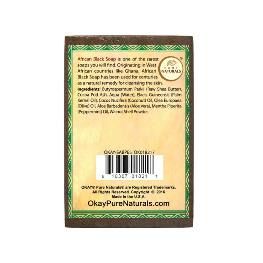African black soap peppermint bar free from parabens sulfates and silicones