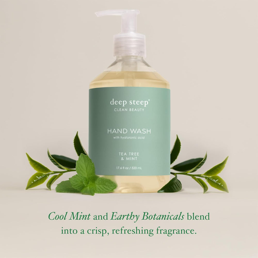 Natural Deep Steep liquid hand wash with aloe vera, argan oil, and olive oil