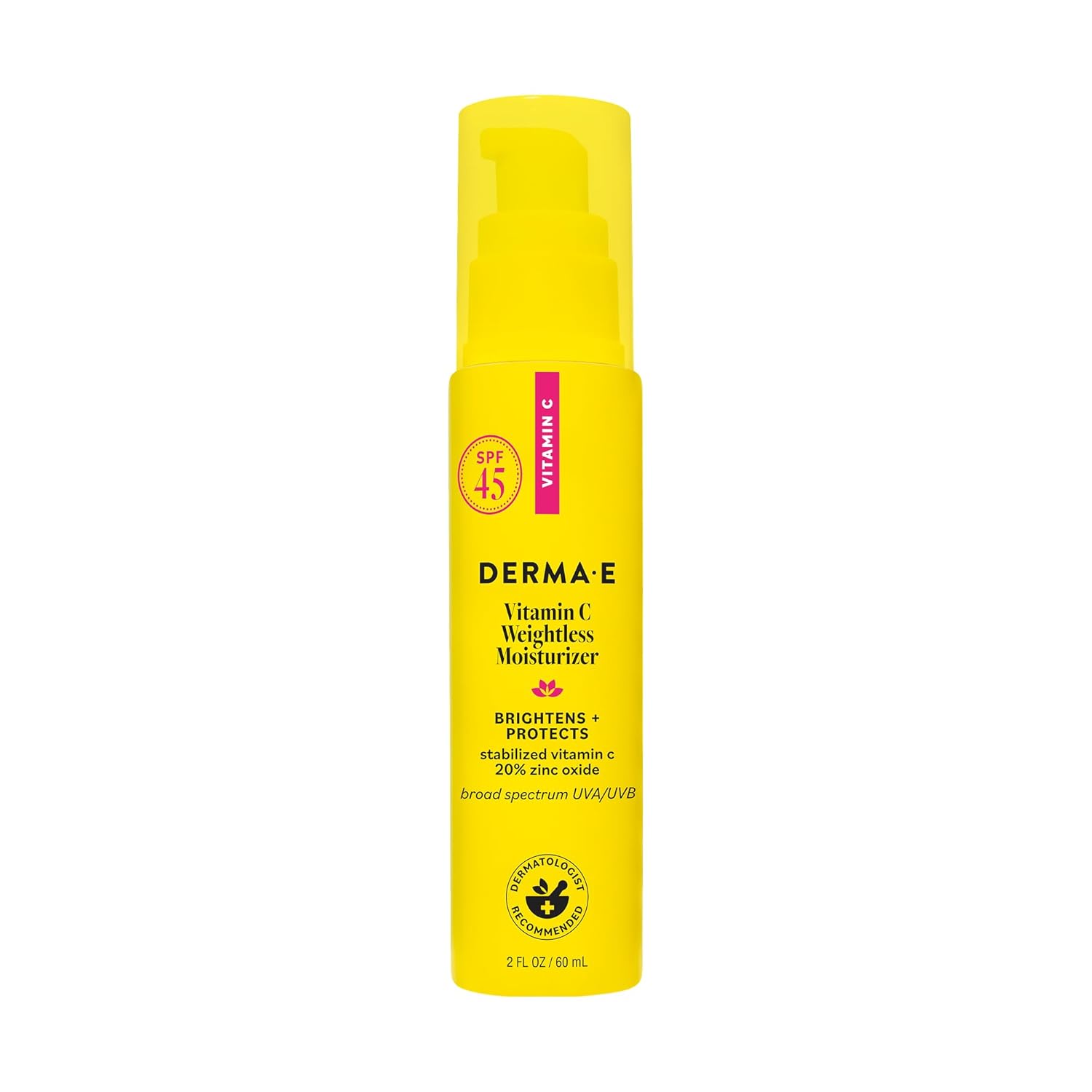 DERMA E brightening moisturizer with vitamin C and daily sun defense formula