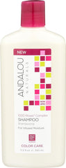 Andalou Naturals cruelty-free 1000 Roses shampoo for smooth, hydrated, vibrant hair