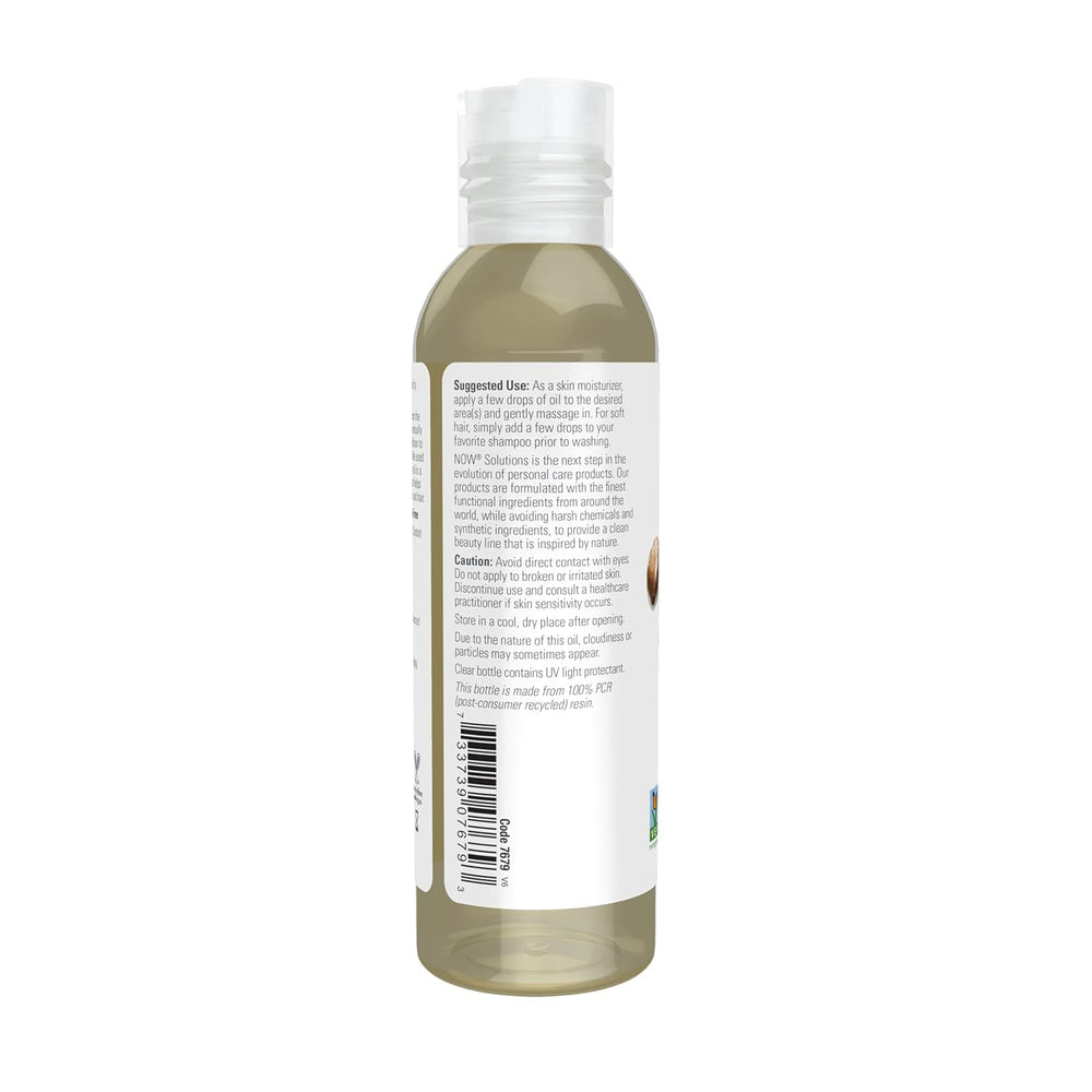 NOW Castor Oil Pure front label with Non-GMO Project Verified seal