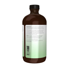 Certified organic castor oil back label with suggested skin and hair use