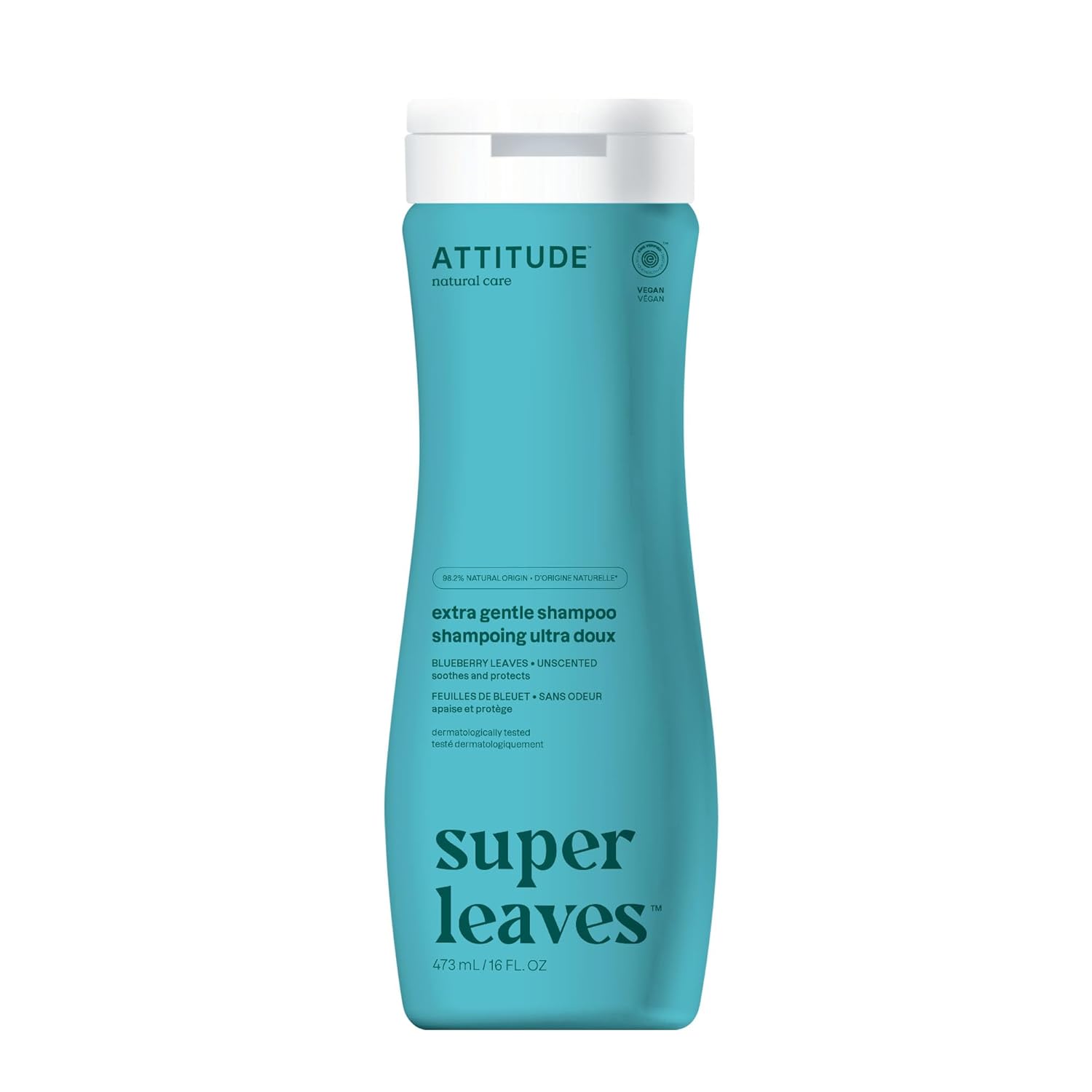 ATTITUDE Extra Gentle Hair Shampoo with blueberry leaf extract for dry scalp