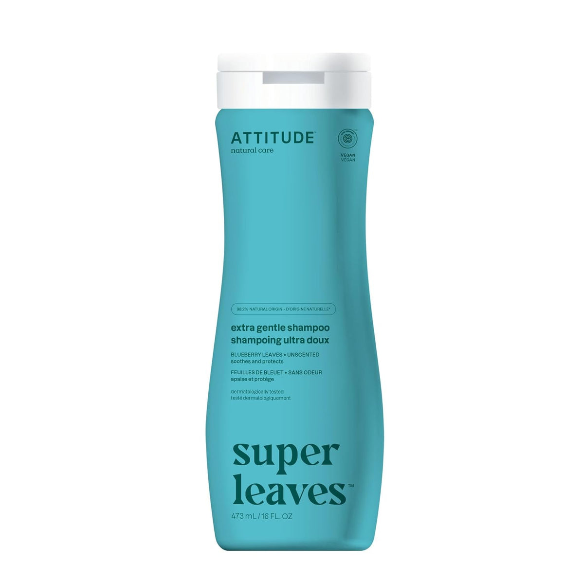 ATTITUDE Extra Gentle Hair Shampoo with blueberry leaf extract for dry scalp