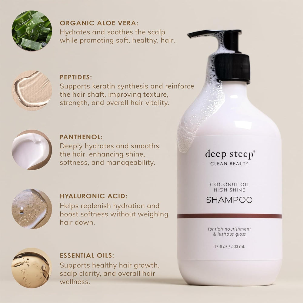 Deep Steep clean beauty shampoo with rice protein and glycerin for hair repair