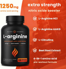 L-Arginine nitric oxide booster with citrulline and beet root extract