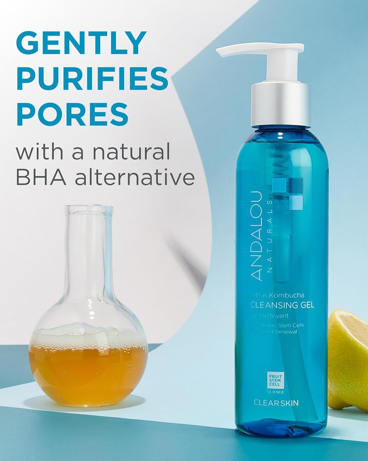 Oil-balancing face cleanser by Andalou Naturals for fresh healthy-looking skin