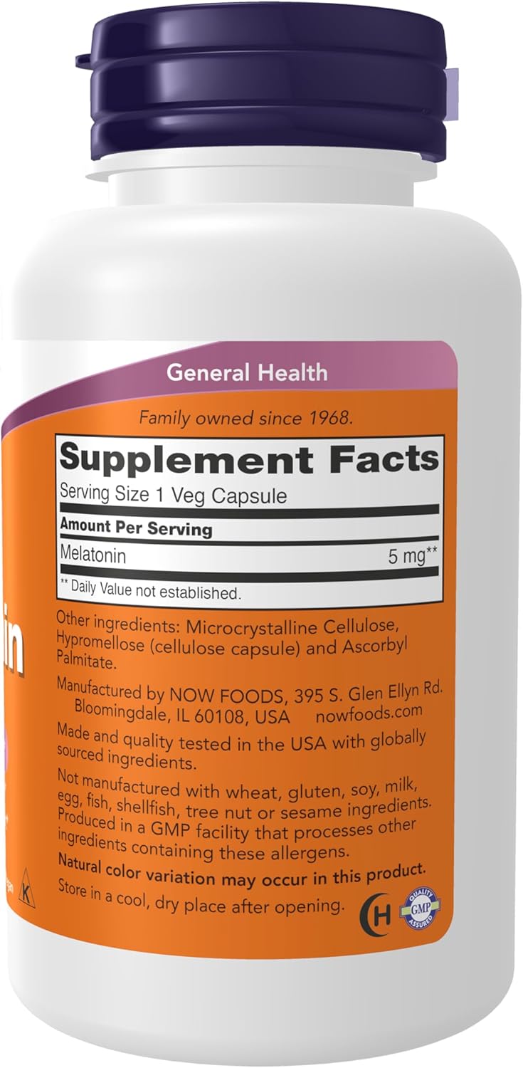 Melatonin bottle for healthy sleep cycle and nighttime support