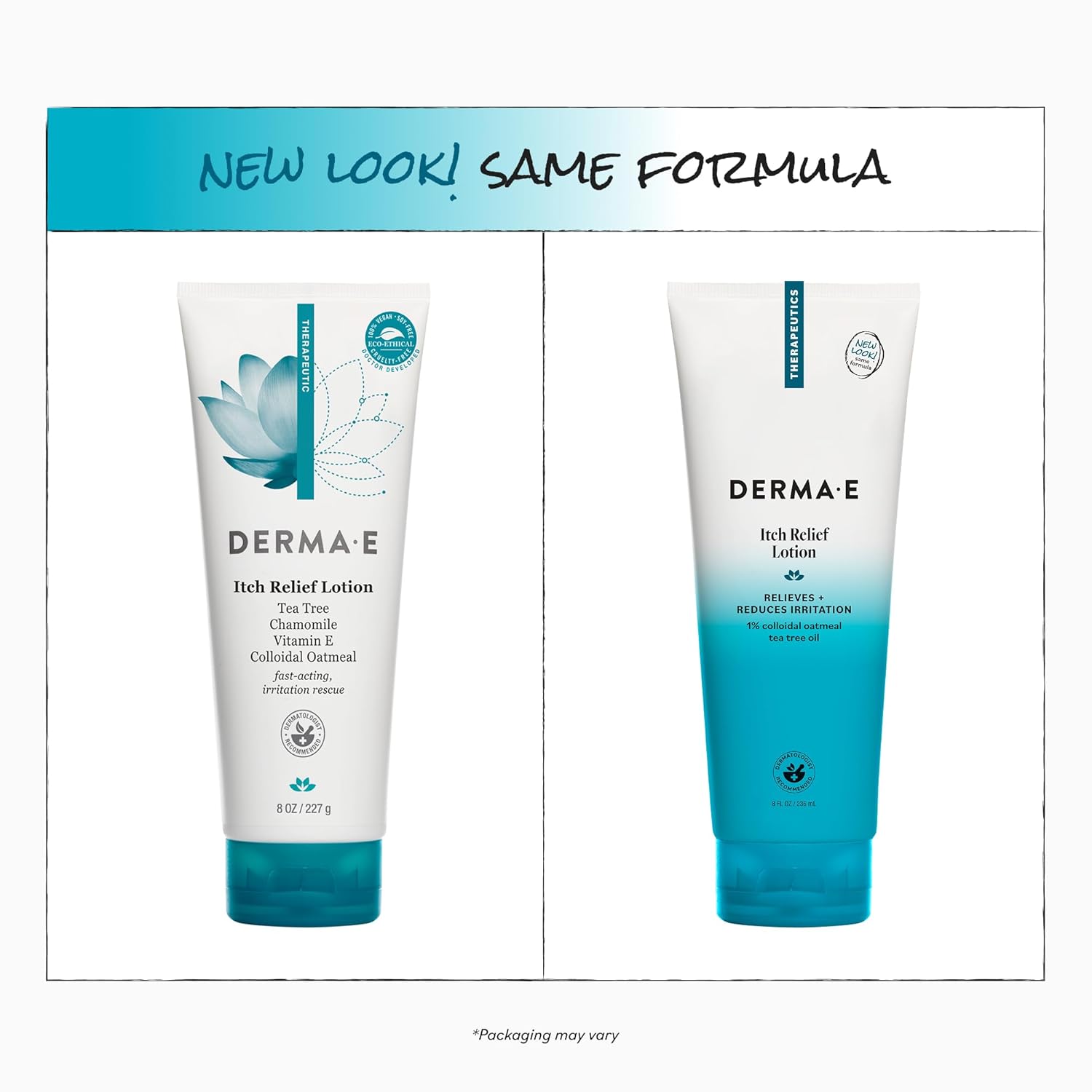 DERMA E Itch Relief Body Lotion for dry itchy skin hydration and soothing care