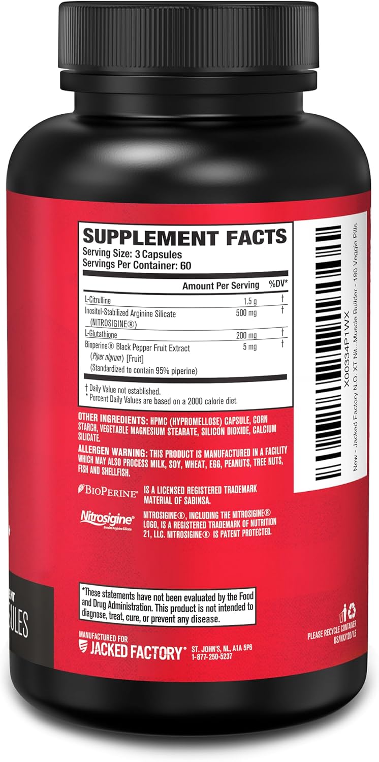 Jacked Factory N.O. XT transparent label with research-backed ingredients