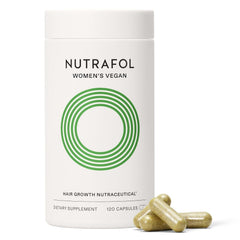 Nutrafol Women’s Vegan hair growth supplement bottle with 120 capsules